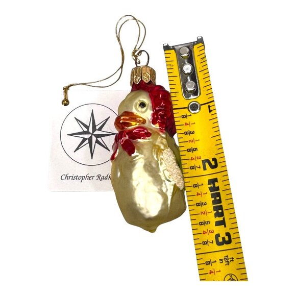 Christopher Radko Glass Chicken Little Baby Chick Farm Country Gift Ornament - Picture 6 of 6
